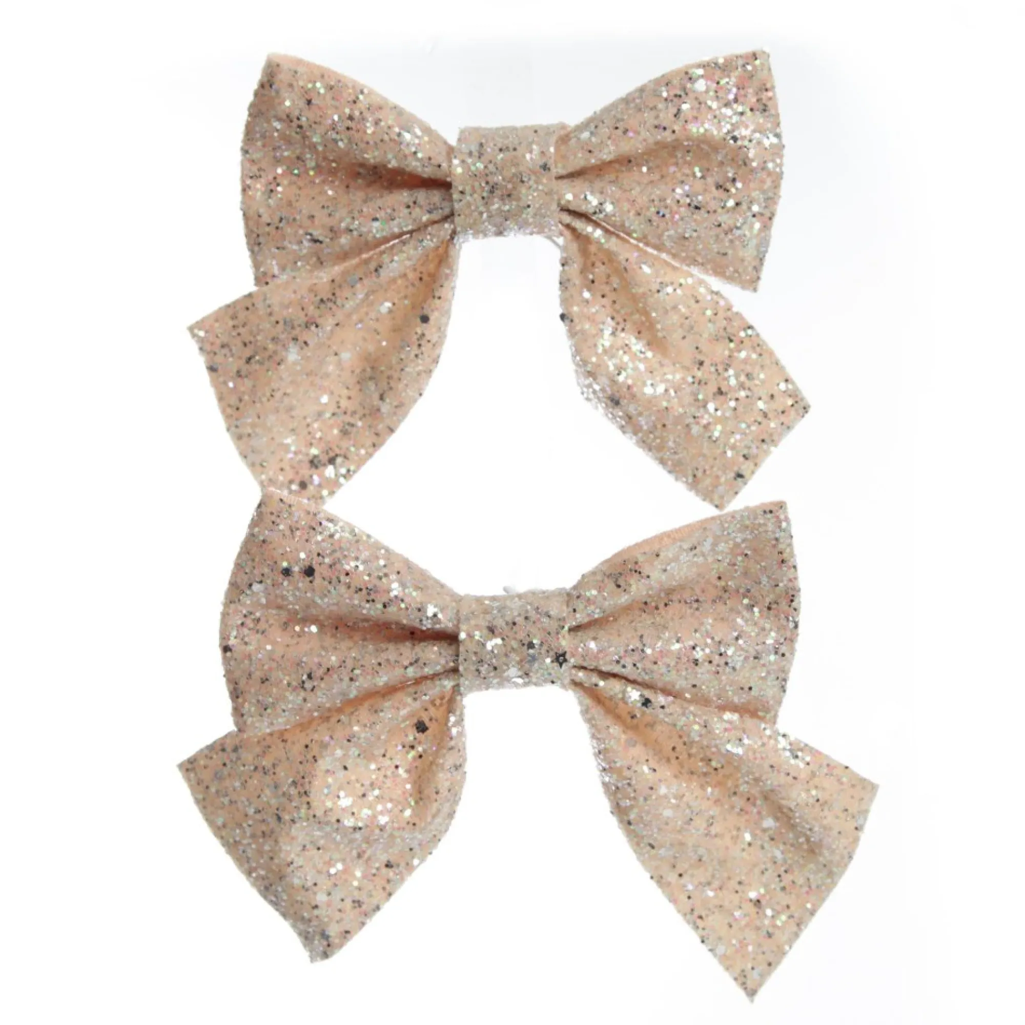 Champagne Glitter Bow - Set of 2 Outlet