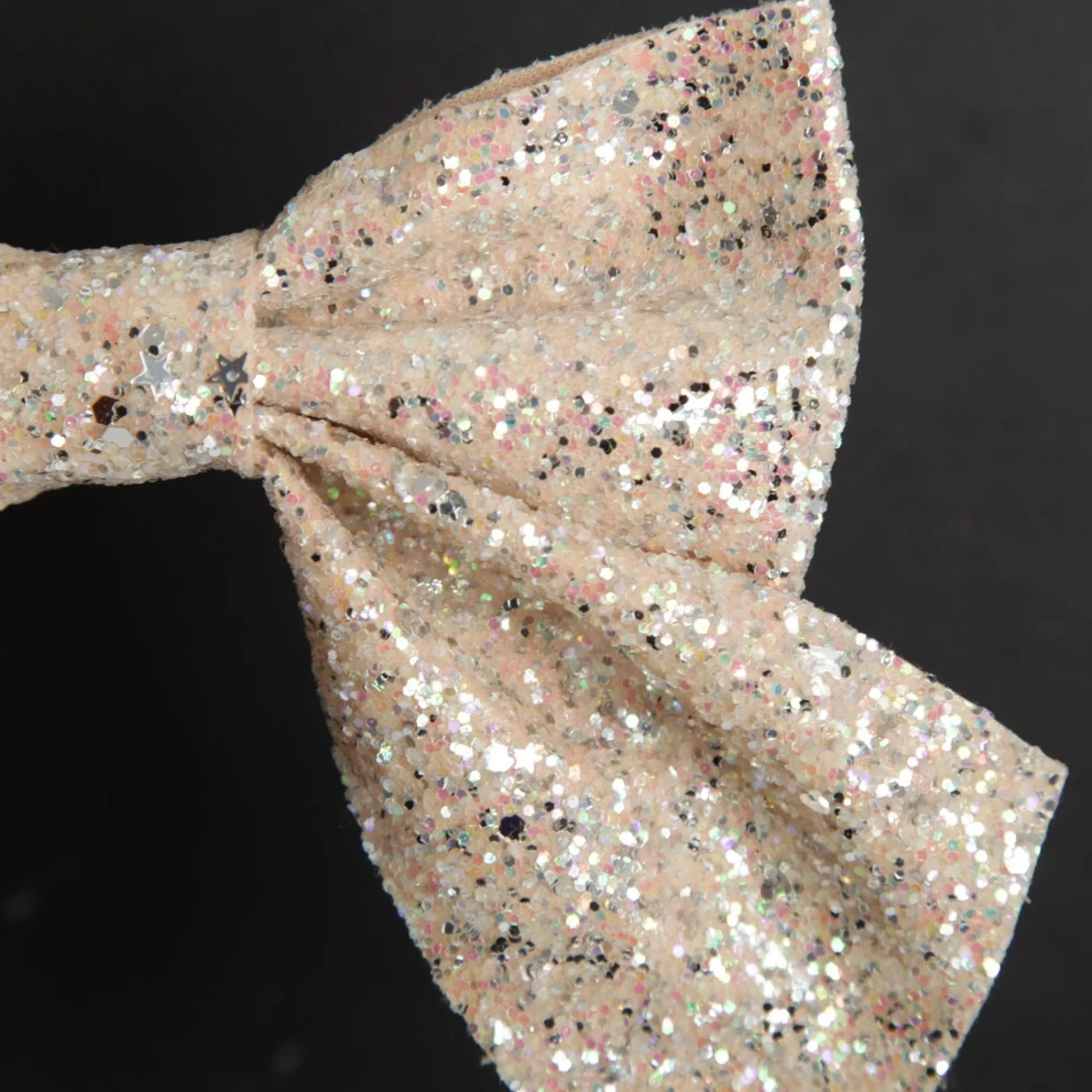 Champagne Glitter Bow - Set of 2 Outlet