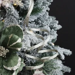Champagne Glitter Curly Ribbon Christmas Pick Best