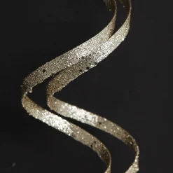 Champagne Glitter Curly Ribbon Christmas Pick Best