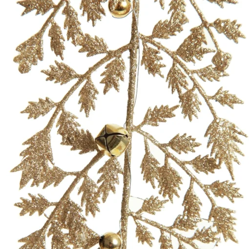 Champagne Glitter Fern Tree Decoration with Mini Bells Store