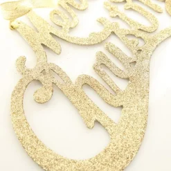 Champagne Glitter Merry Christmas Plaque Cheap