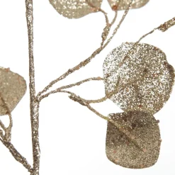 Champagne Glitter Round Leaf Spray Best