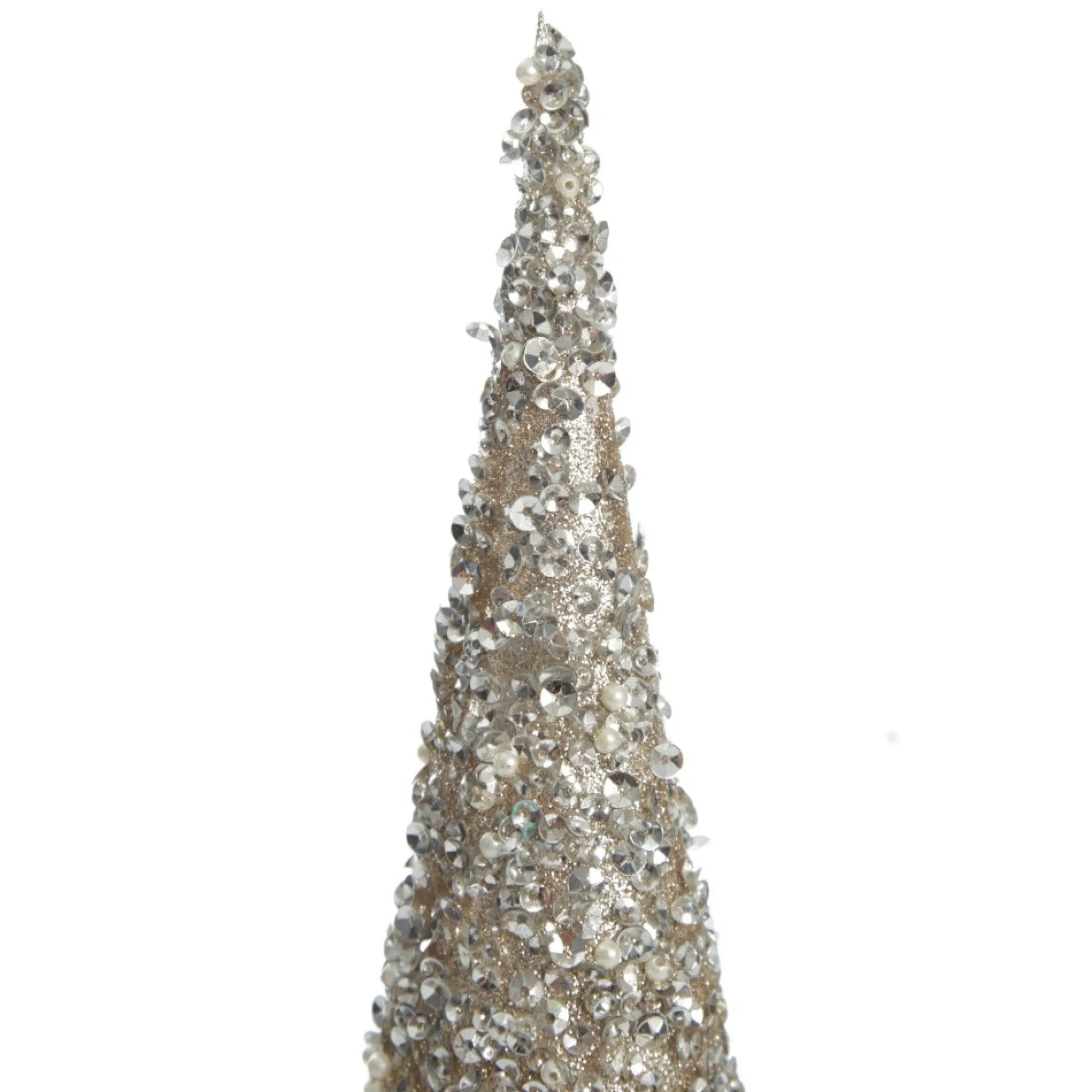 Champagne Glitter Sequin Cone Christmas Tree Shop