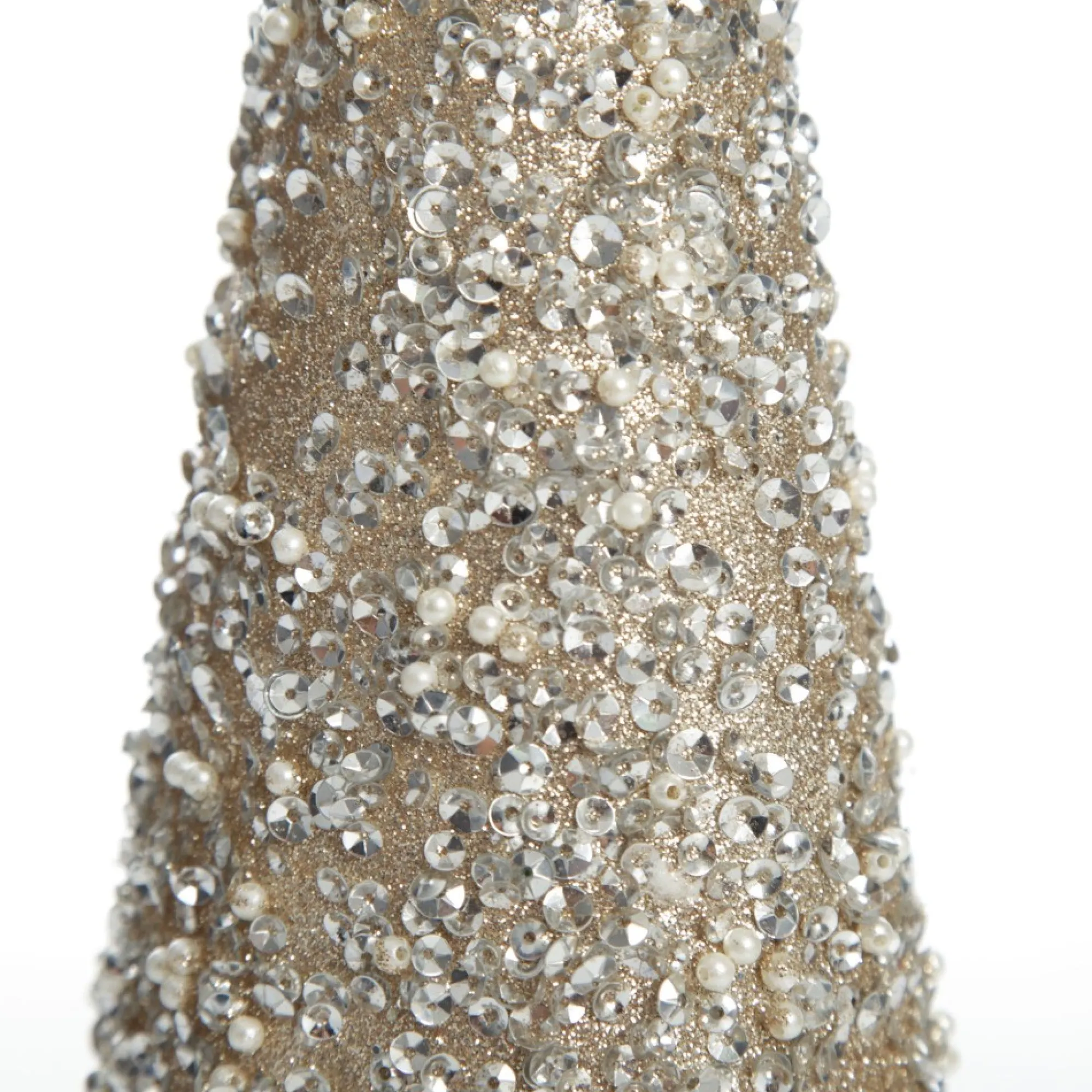 Champagne Glitter Sequin Cone Christmas Tree Shop