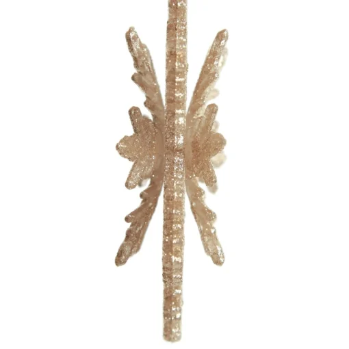 Champagne Glitter Snowflake Christmas Tree Decoration Store