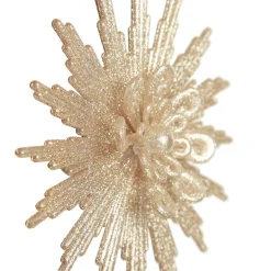 Champagne Glitter Starburst Christmas Tree Decoration Flash Sale