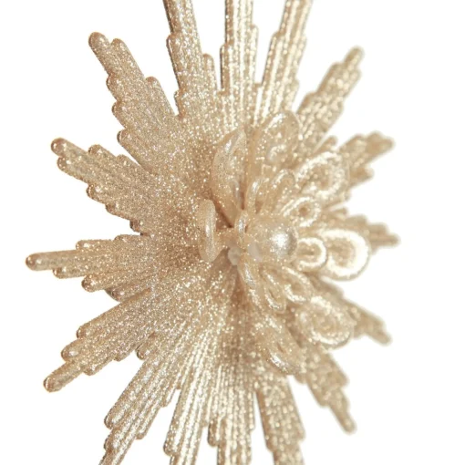 Champagne Glitter Starburst Christmas Tree Decoration Flash Sale