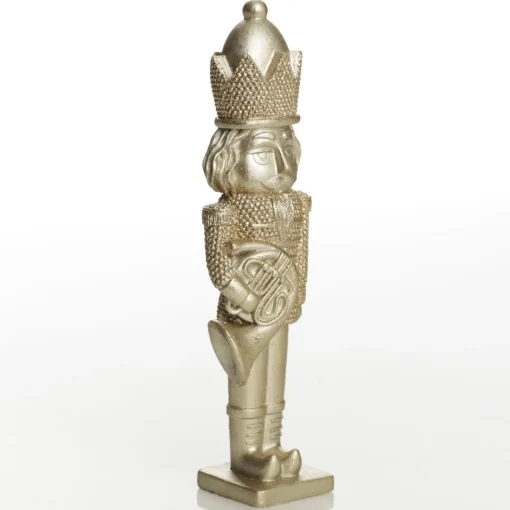 Champagne Polyresin Nutcracker with French Horn Outlet