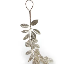 Champagne Sequin Mixed Leaf Christmas Garland Discount