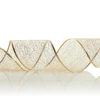 Champagne Spider Mesh Wired Christmas Ribbon Garland Shop