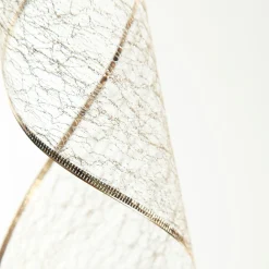 Champagne Spider Mesh Wired Christmas Ribbon Garland Shop