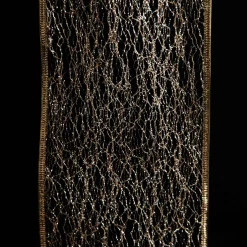 Champagne Spider Mesh Wired Christmas Ribbon Garland Shop