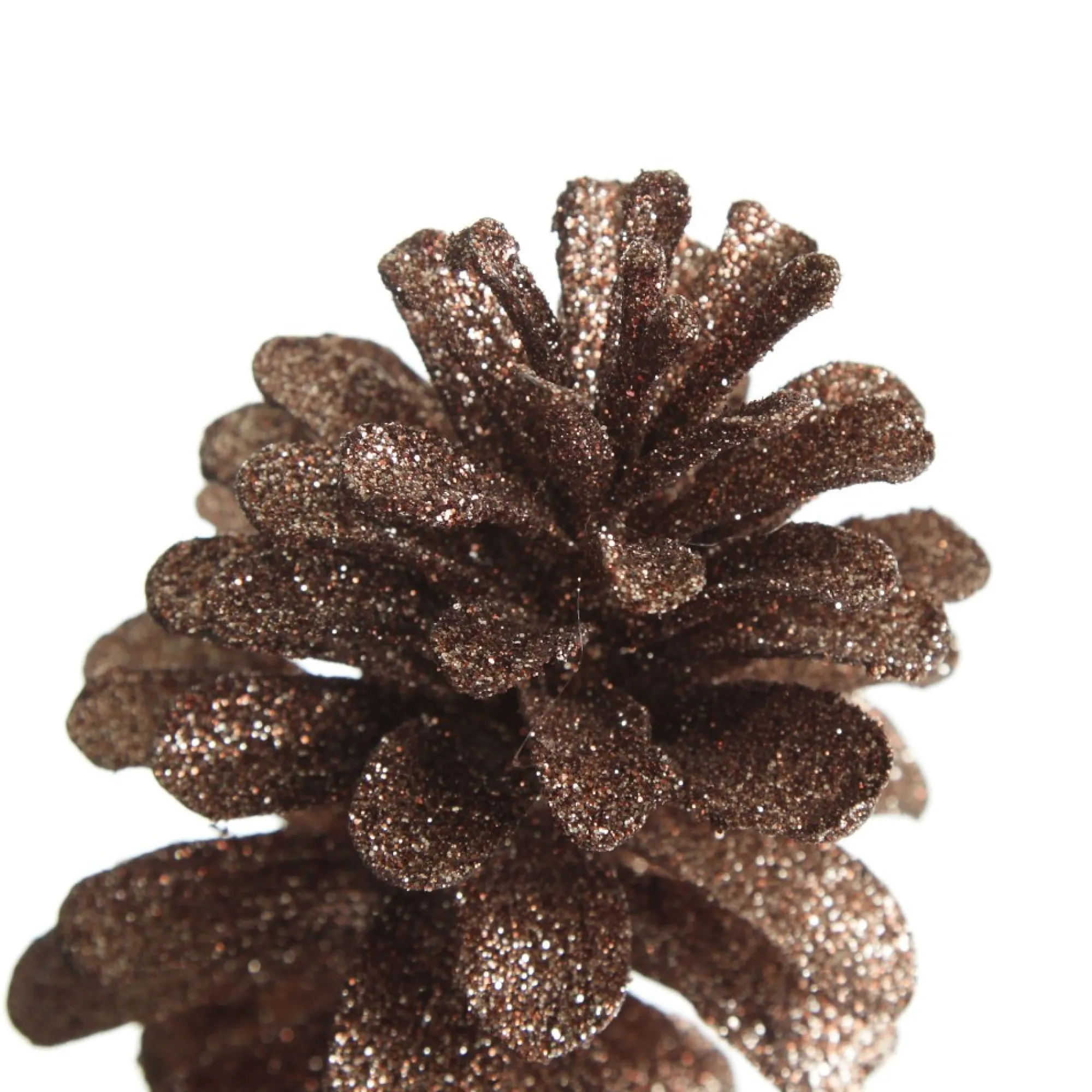 Chocolate Glitter Faux Hanging Pinecone Cheap
