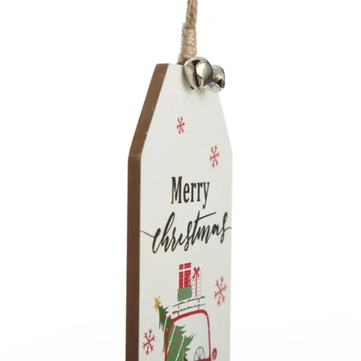 Christmas Car Wooden Gift Tag Tree Decoration Outlet