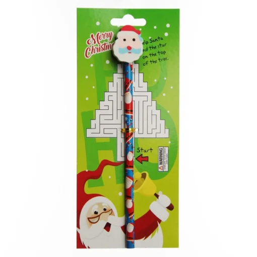 Christmas Pencil with Eraser - on Backing Card Cheap