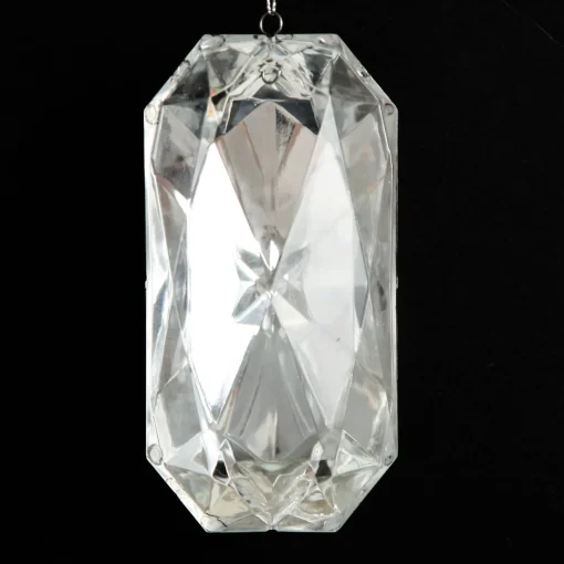Clear Emerald Cut Gem Christmas Hanging Decoration Cheap