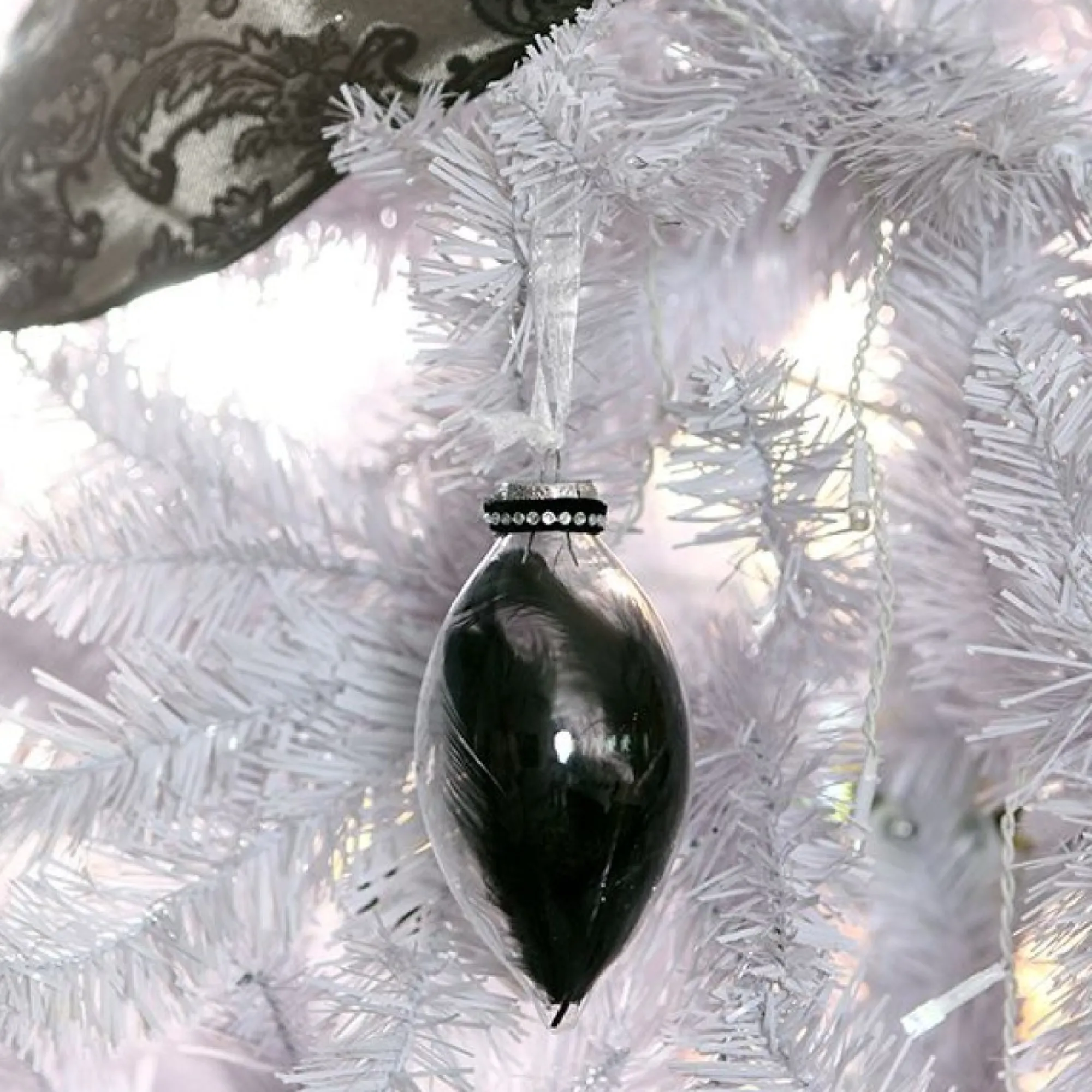 Clear Glass Craft Teardrop Bauble - Set of 4 Clearance