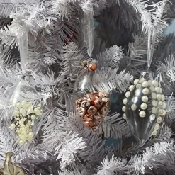 Clear Glass Craft Teardrop Bauble - Set of 4 Clearance