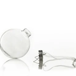 10cm Clear Glass Craft Bauble - Set of 4 Hot