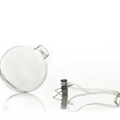 10cm Clear Glass Craft Bauble - Set of 4 Hot