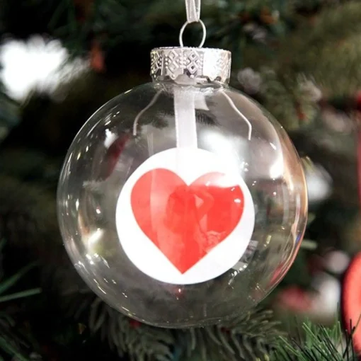 10cm Clear Glass Craft Bauble - Set of 4 Hot