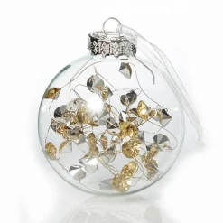 10cm Clear Glass Craft Bauble - Set of 4 Hot