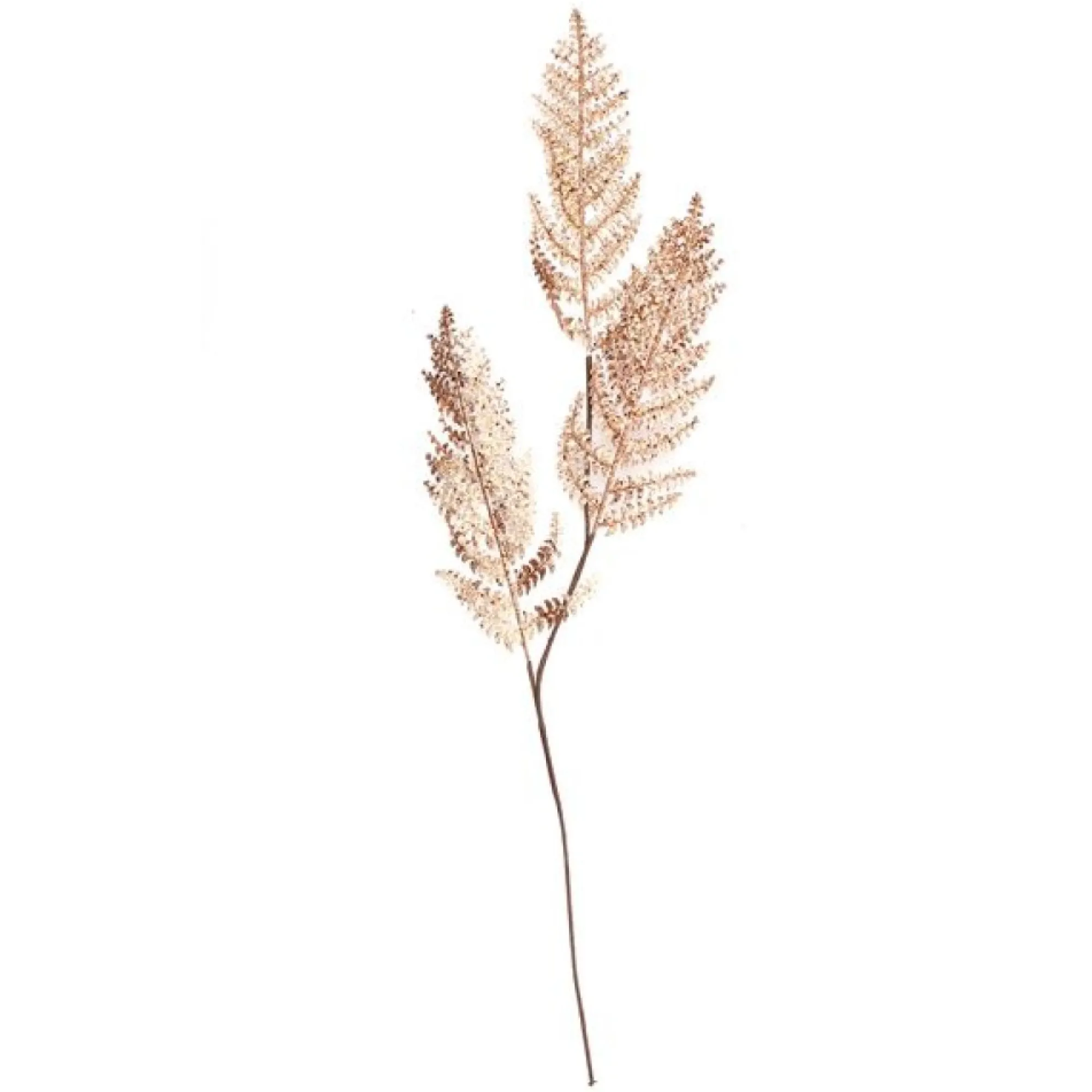 Copper Glitter Fern Spray New