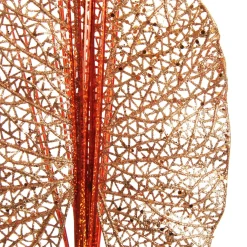Copper Glitter Mesh Philodendron Leaf Pick Cheap