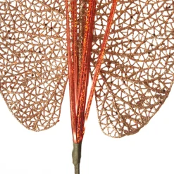 Copper Glitter Mesh Philodendron Leaf Pick Cheap