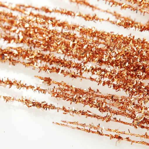 Copper Spiky Tinsel Spray Hot