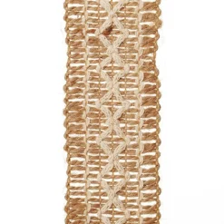 Cream and Natural Jute Decorative Braid Ribbon - Design B Cheap