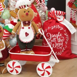 Cuddly Plush Standing Boy Gingerbread Christmas Ornament Best