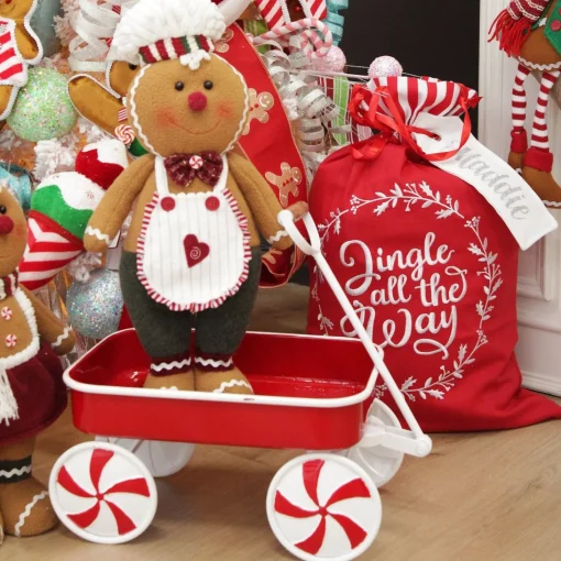 Cuddly Plush Standing Boy Gingerbread Christmas Ornament Best