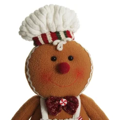 Cuddly Plush Standing Boy Gingerbread Christmas Ornament Best
