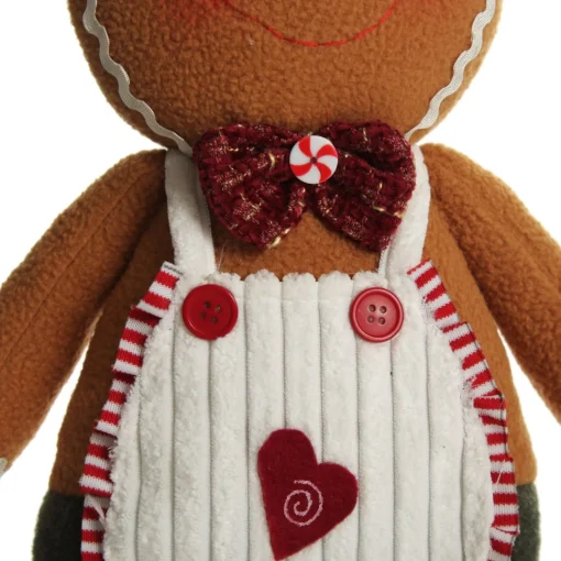 Cuddly Plush Standing Boy Gingerbread Christmas Ornament Best