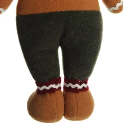 Cuddly Plush Standing Boy Gingerbread Christmas Ornament Best