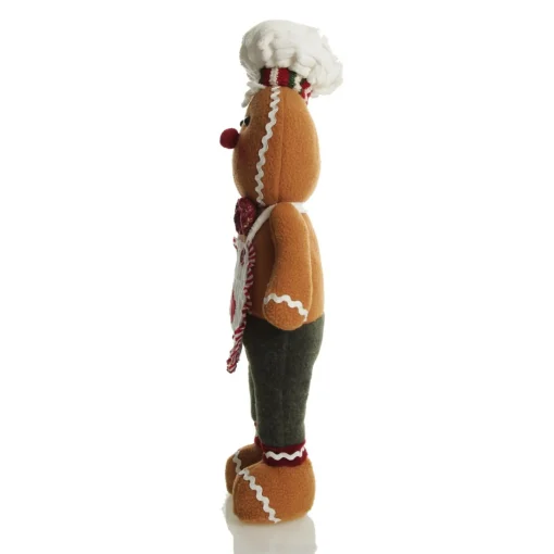 Cuddly Plush Standing Boy Gingerbread Christmas Ornament Best