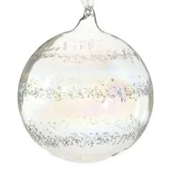 Customised Large Clear Glass Logo Decal Bauble Hot