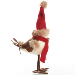 Cute Christmas Bird with Red Hat and Scarf Flash Sale
