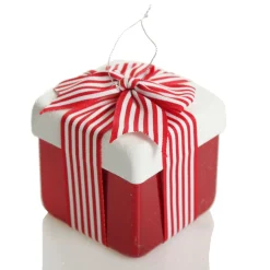 Cute Red and White Hanging Gift Box Christmas Decoration Cheap