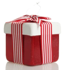 Cute Red and White Hanging Gift Box Christmas Decoration Cheap