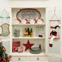 Cute Red and White Hanging Gift Box Christmas Decoration Cheap