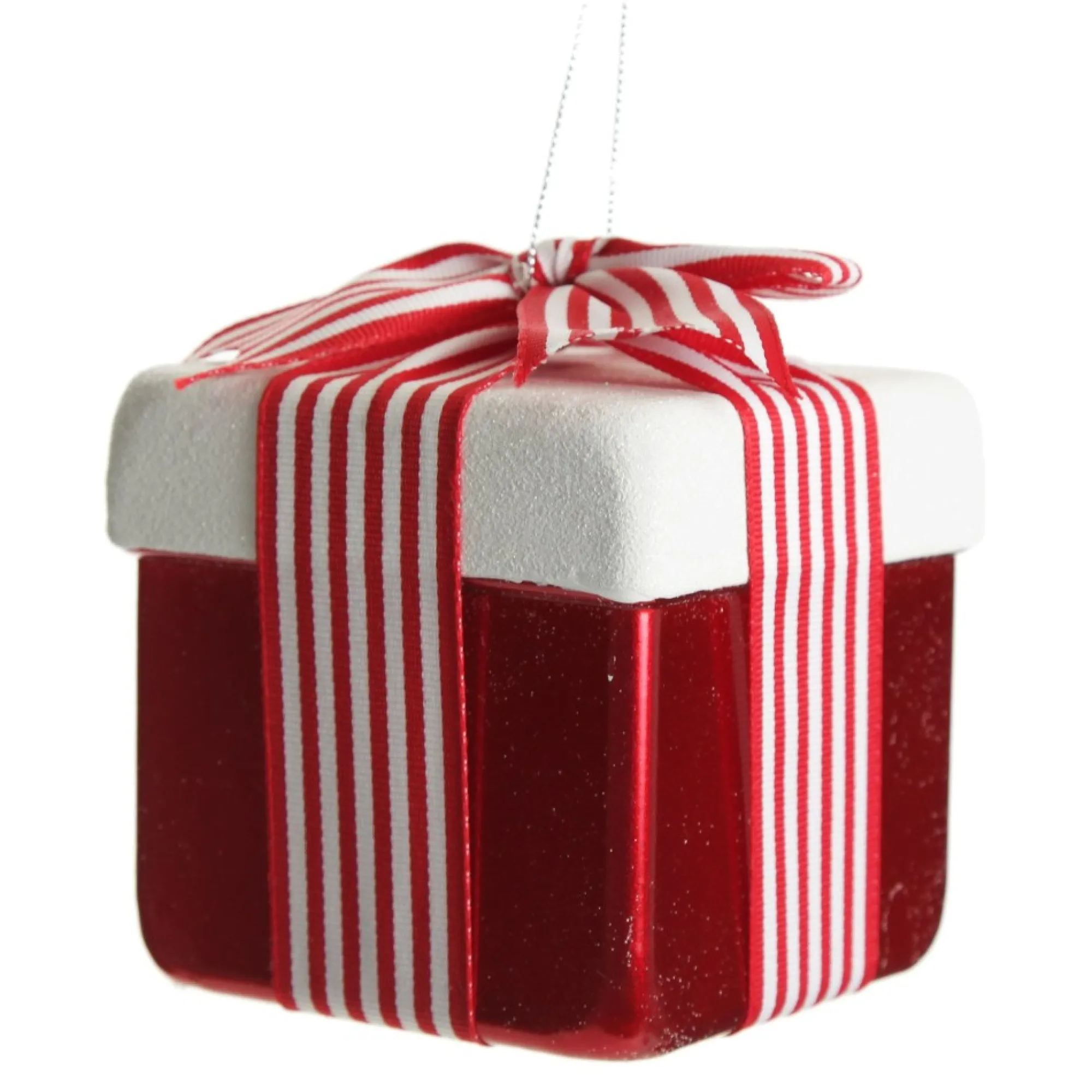 Cute Red and White Hanging Gift Box Christmas Decoration Cheap