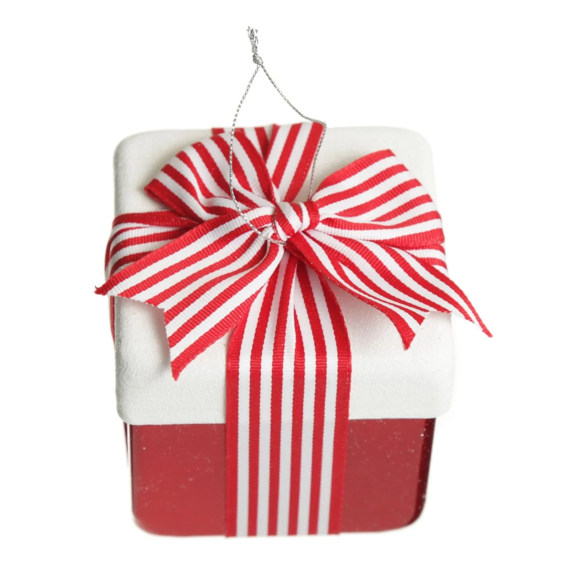 Cute Red and White Hanging Gift Box Christmas Decoration Cheap
