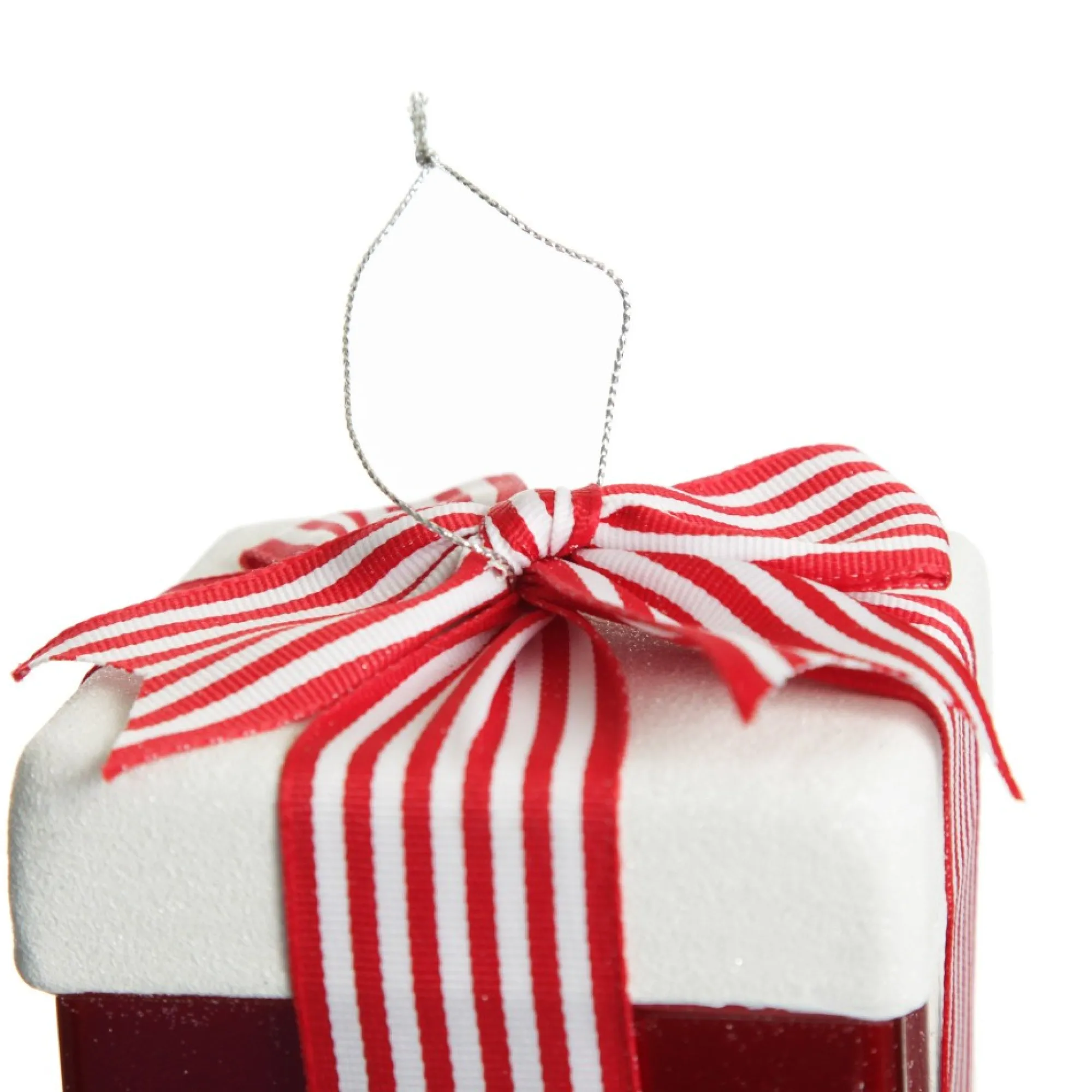 Cute Red and White Hanging Gift Box Christmas Decoration Cheap