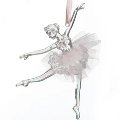 Dancing Ballerina Tree Decoration with Pink Tulle TuTu Fashion