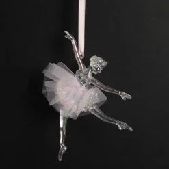 Dancing Ballerina Tree Decoration with Pink Tulle TuTu Fashion