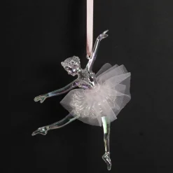 Dancing Ballerina Tree Decoration with Pink Tulle TuTu Fashion