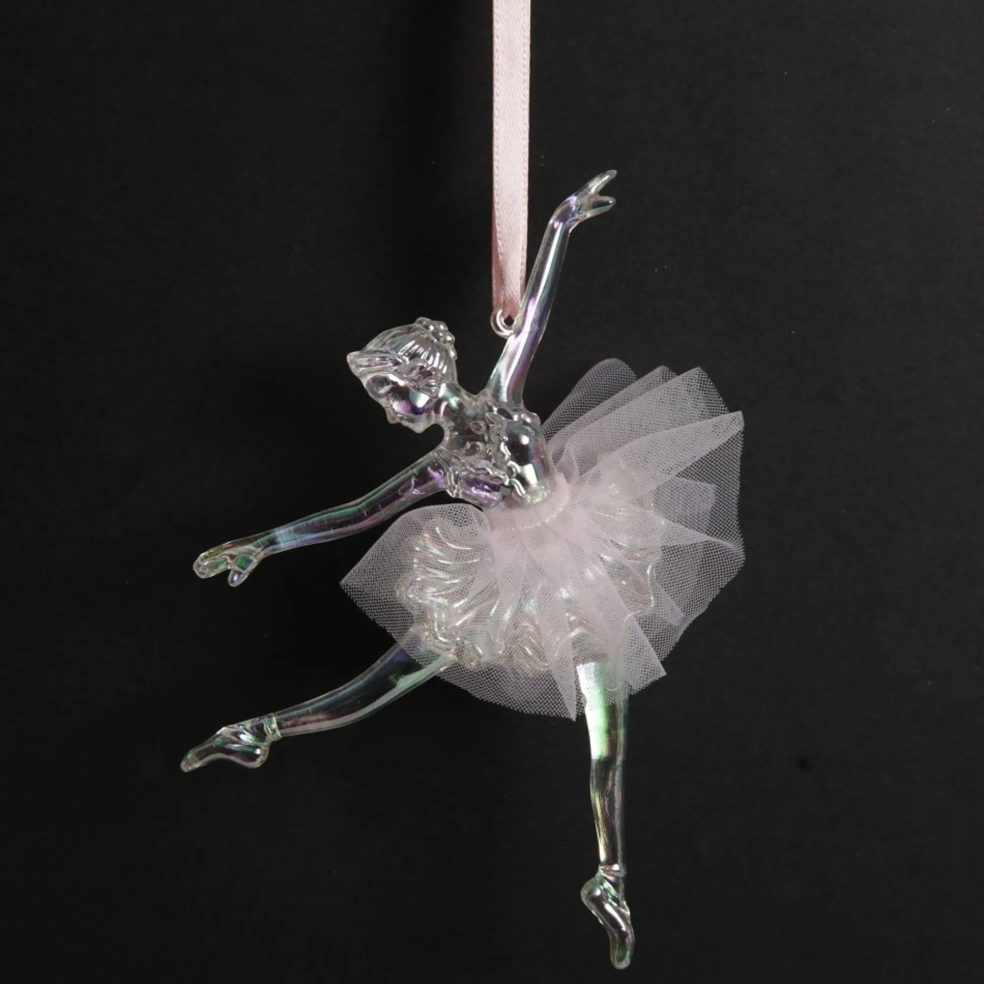Dancing Ballerina Tree Decoration with Pink Tulle TuTu Fashion